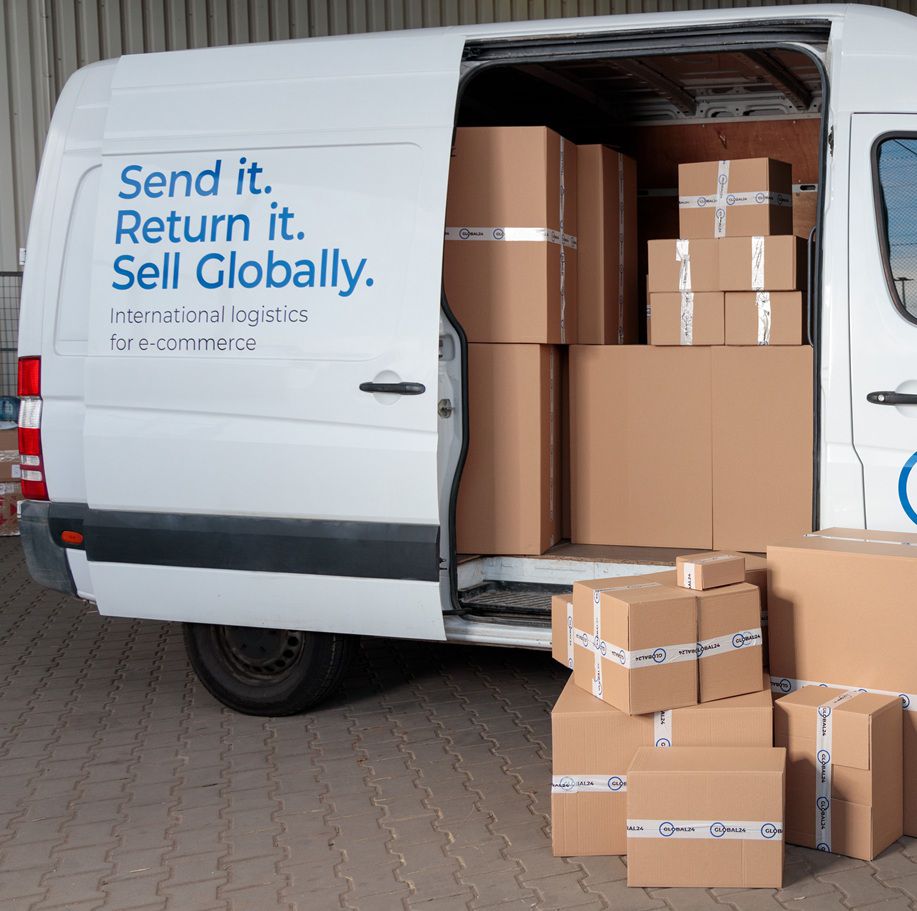 Packed boxes ready for distribution